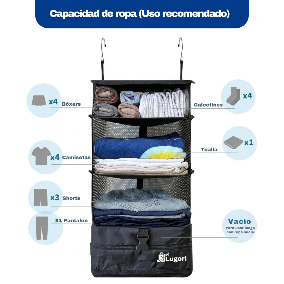 Lugori™ Organizador de equipaje plegable
